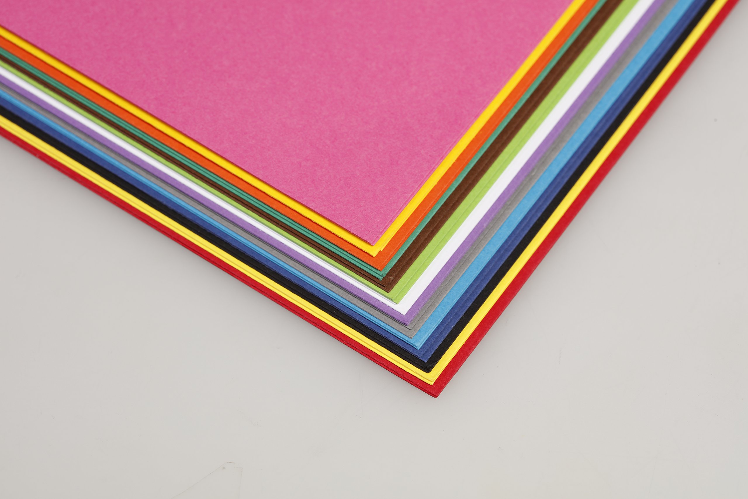 Clairefontaine 97298C Paquet Papier Maya - 28 Feuilles Papier Dessin Lisse Assortiment Vif - 50x70 cm 270g - Idéal pour le Dessin et les Activités Créatives