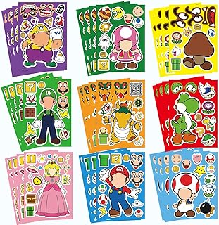 Super Mario Galaxy 1 et 2 reçoivent des versions remasterisées en octobre 11 36 Sheets Mario Make a Face Stickers, Cartoon Book Crafts for Kids, DIY Party Supplies Favors Your Own Mixed and Matched with Different Designs Characters Birthday Gifts Class Reward Decor
