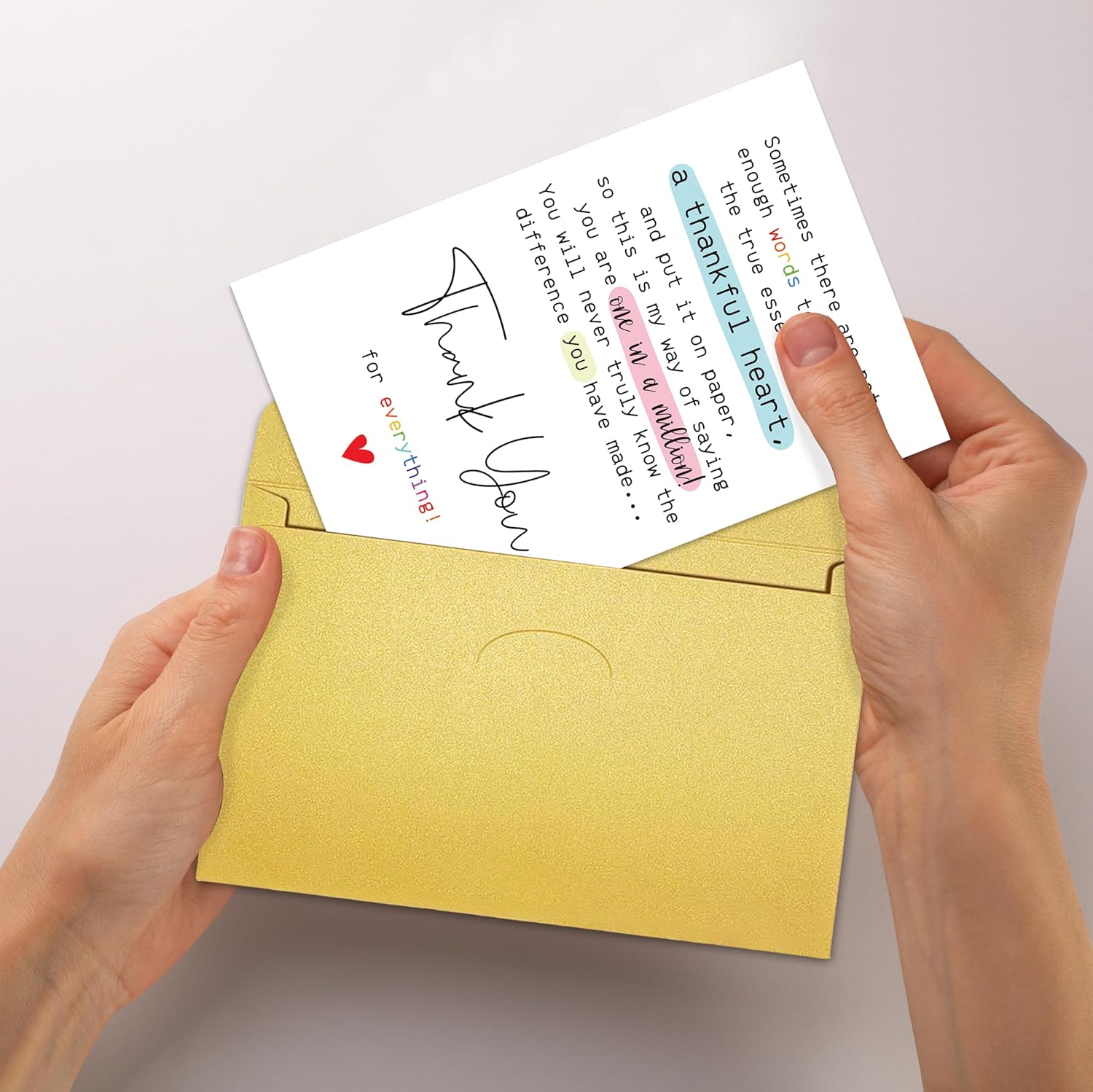 Sweet Poem Thank You Card, Funny Appreciation Card Gifts for Friend Coworker Boss Teacher, Friendship Card for Him Her, Thank You for Everything - Image 6