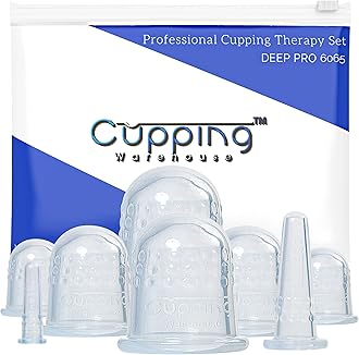 Grip PRO 6570-8 Cups- Therapy Sets Anti Cellulite Massager for Professional and Self Care Use. Skin Tightening, Firming, Toning, Fascia Muscles and Scar Tissue Softening (8)