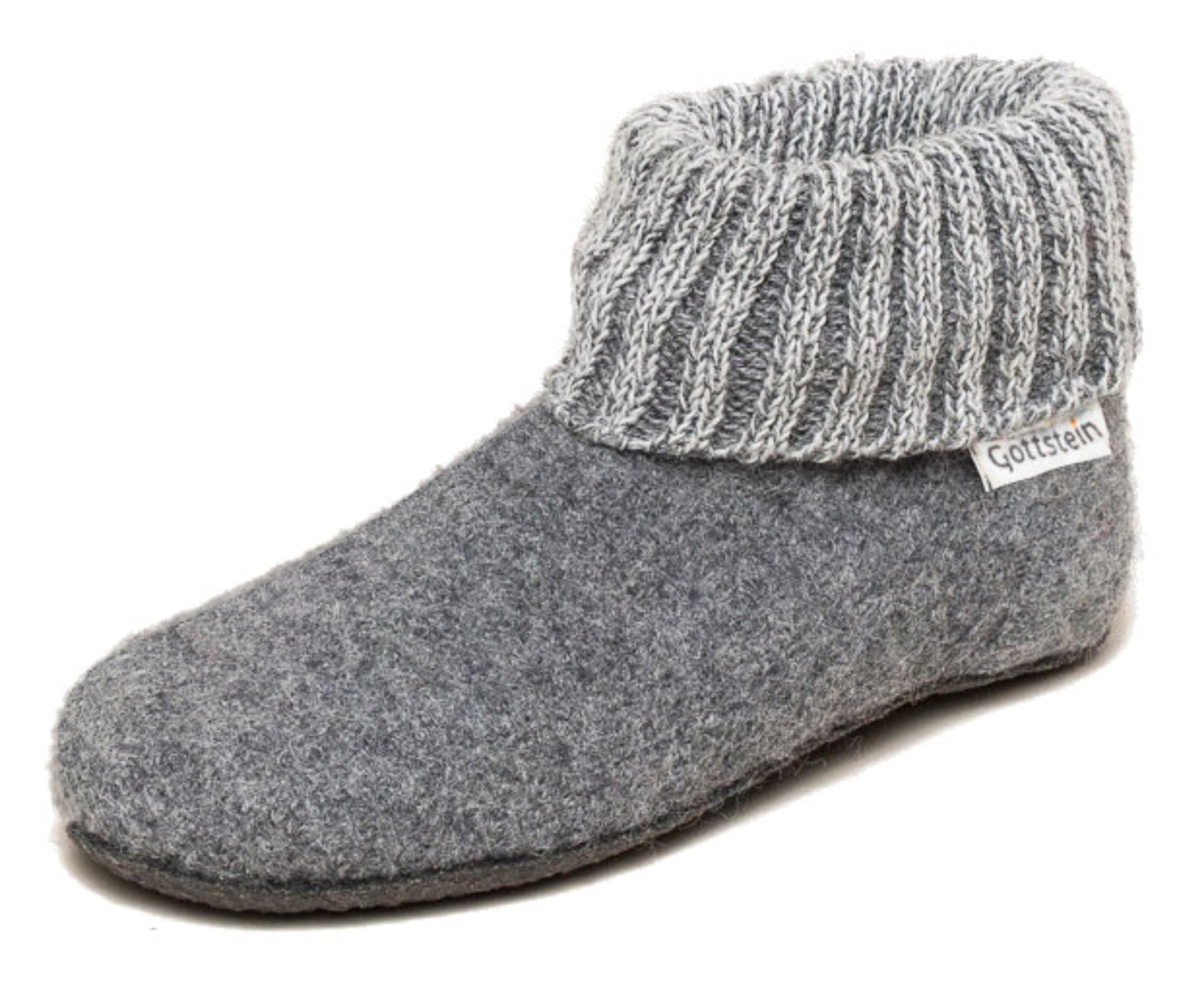Gottstein Alpine Boot FE - Zapatillas de casa para niños y niñas - suela de látex de fieltro anatómica - 100% lana virgen natural