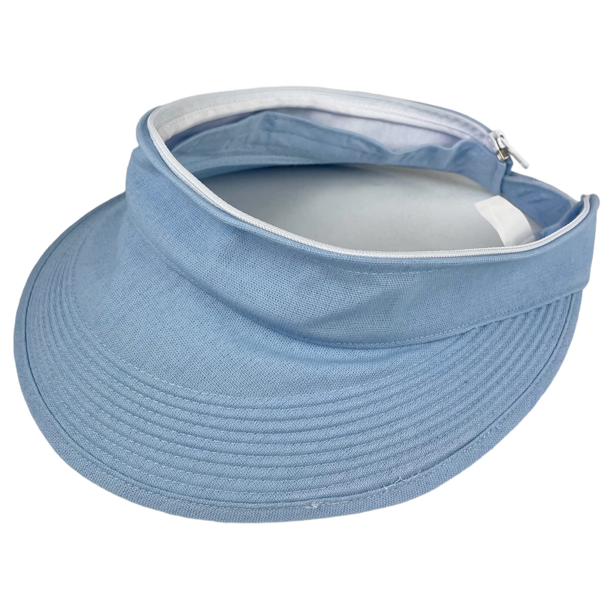 2in1 Visor Cap Sonnenhut aus Leinen Sonnencap Basecap & Sonnenschutz in Einem Unisex