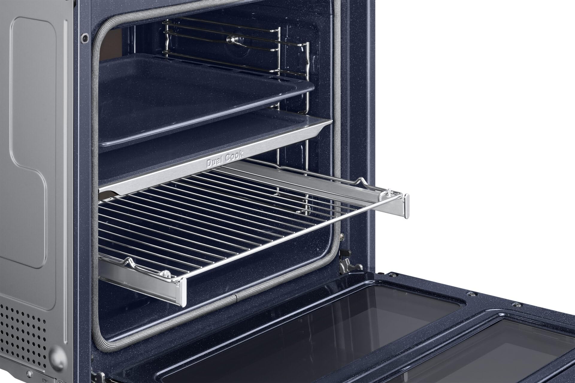 Forno Samsung ad incasso NV7B4540VBK 60 cm 76 l dual cook flex serie 4 doppia porta vapore grill wifi display led nero classe a+