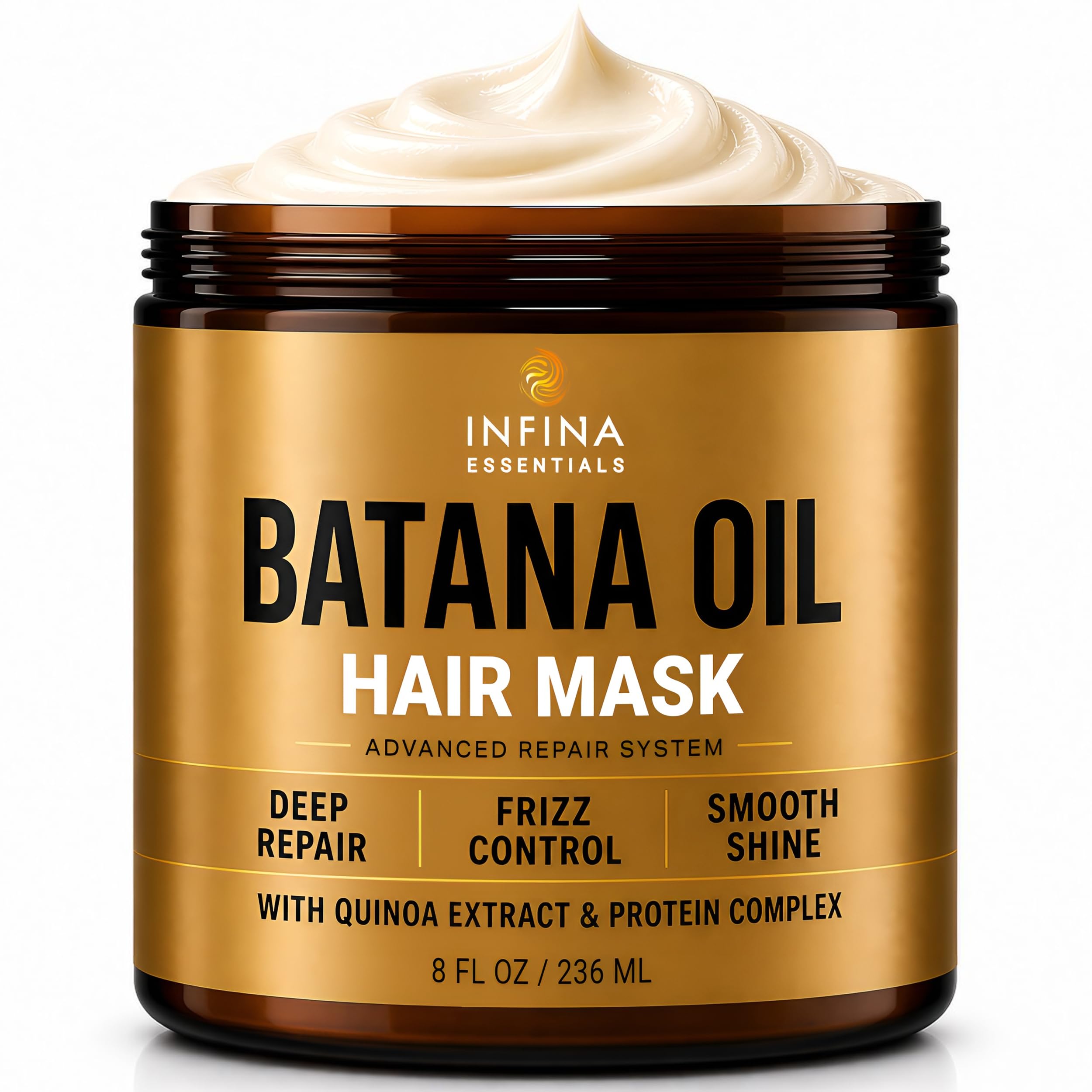 Batana Oil Hair Mask, Deep Conditioner for Dry Damaged Hair 8 fl oz