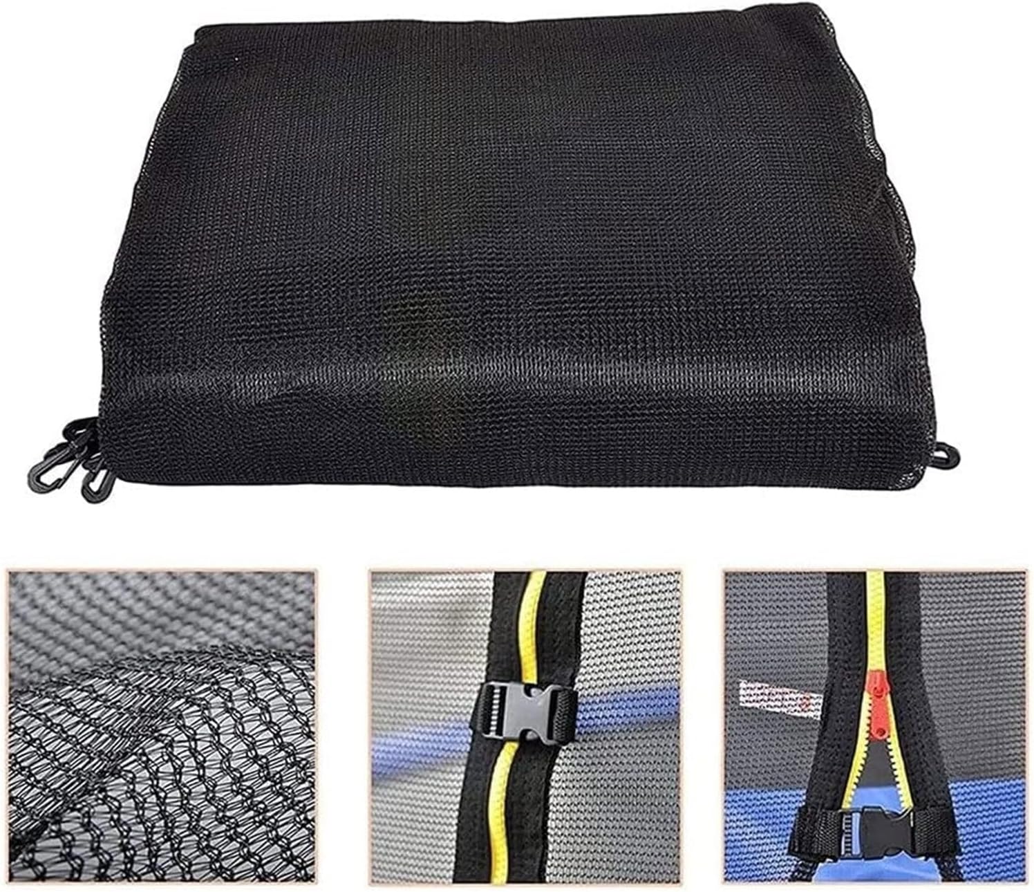Trampoline Net Replacement 6ft 8ft 10ft 12ft Replacement Trampoline Safety Net Enclosure, Protection Set for 6/8 Poles Outdoor Circular Garden Trampoline, Net Only