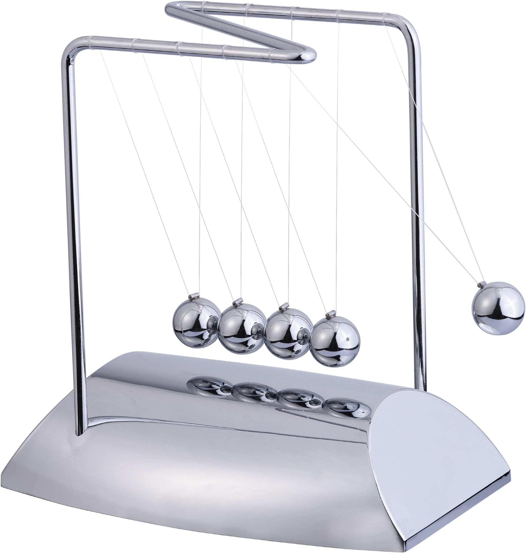 doramy Newton's Cradle Newtons Cradle Newton Pendulum Balance Balls Pendulum Balls Office Desk Decor 45s with Delicate ABS Base