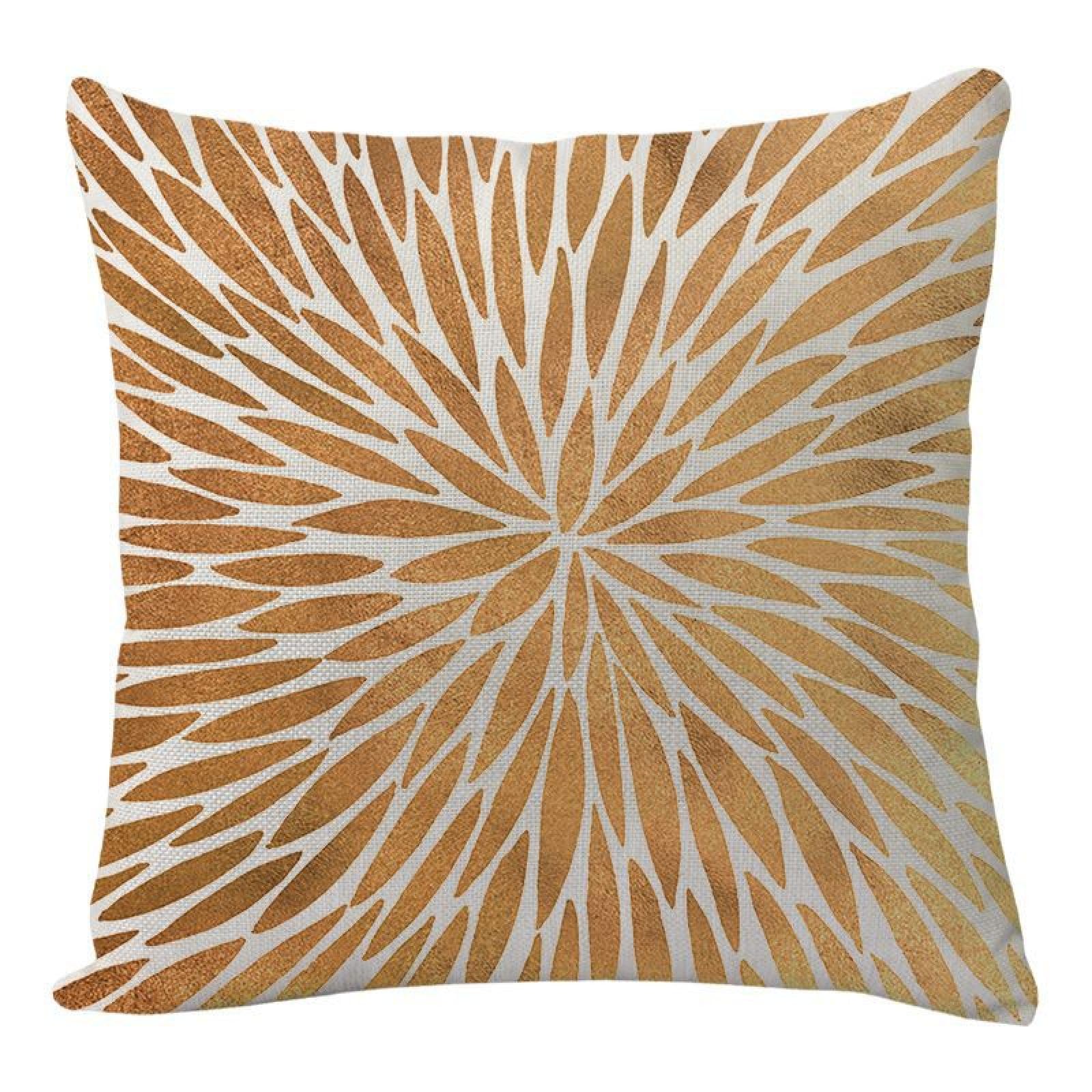 Wazylphin Cushion Covers Retro Orange Pillow Cases Cotton and Linen Cushions with Covers Included Zipper Sofa Cushions Soft Pillowcase Living Room Pillow Cover Bedroom 50x50 Cushion Cover 1 Pack