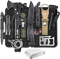 Vista 1 de Regalos para hombres, papá, marido, novio, él, kits de supervivencia, equipo de supervivencia 14 en 1, artículos esenciales para camping