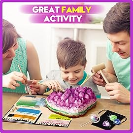 XXTOYS Gemstone Dig Kit - Dig Up 18 Real Gemstones and Crystals - Science Kits for Kids, STEM Toys for Age 6-8, Great Educational Geology Gifts for Boys & Girls Ages 5-7