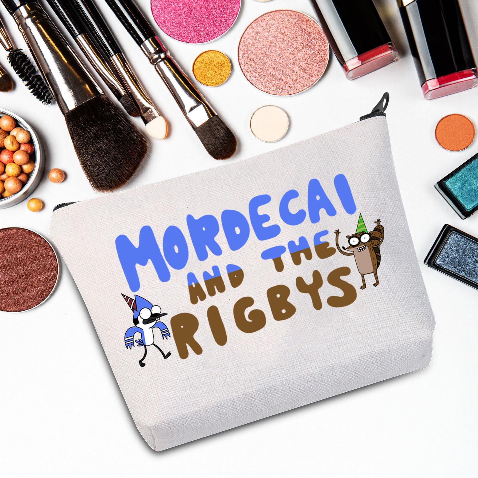 Mordecai Makeup Bag Rigby Gifts Blue Bird Cartoon Gifts Cartoon TV Series Zipper Bag (and The UK) - Image 4