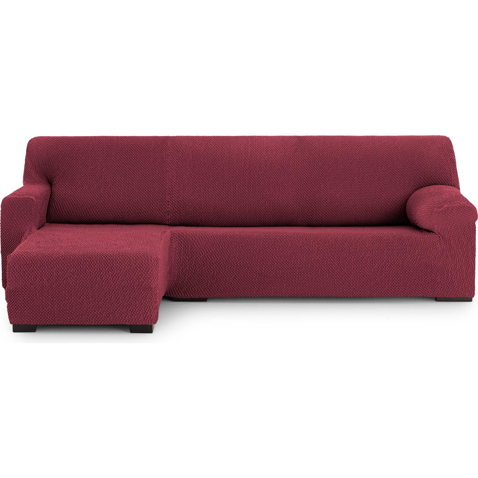 ECOMMERC3 Chaiselong | Universal and Versatile Short Left Arm Sofa Cover – Chaiselong Bordeaux Protector Easy to Install for Back, Seat and Arms