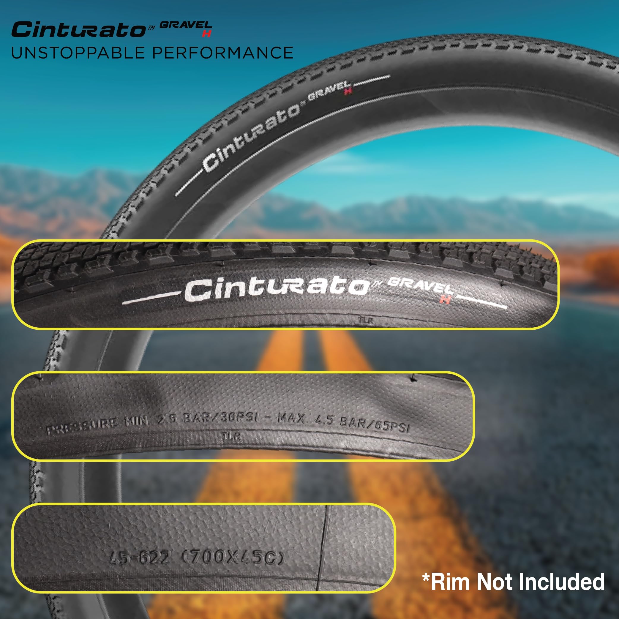 Amazon.com : Pirelli Cinturato Gravel H TLR 45-622 (700 x 45c