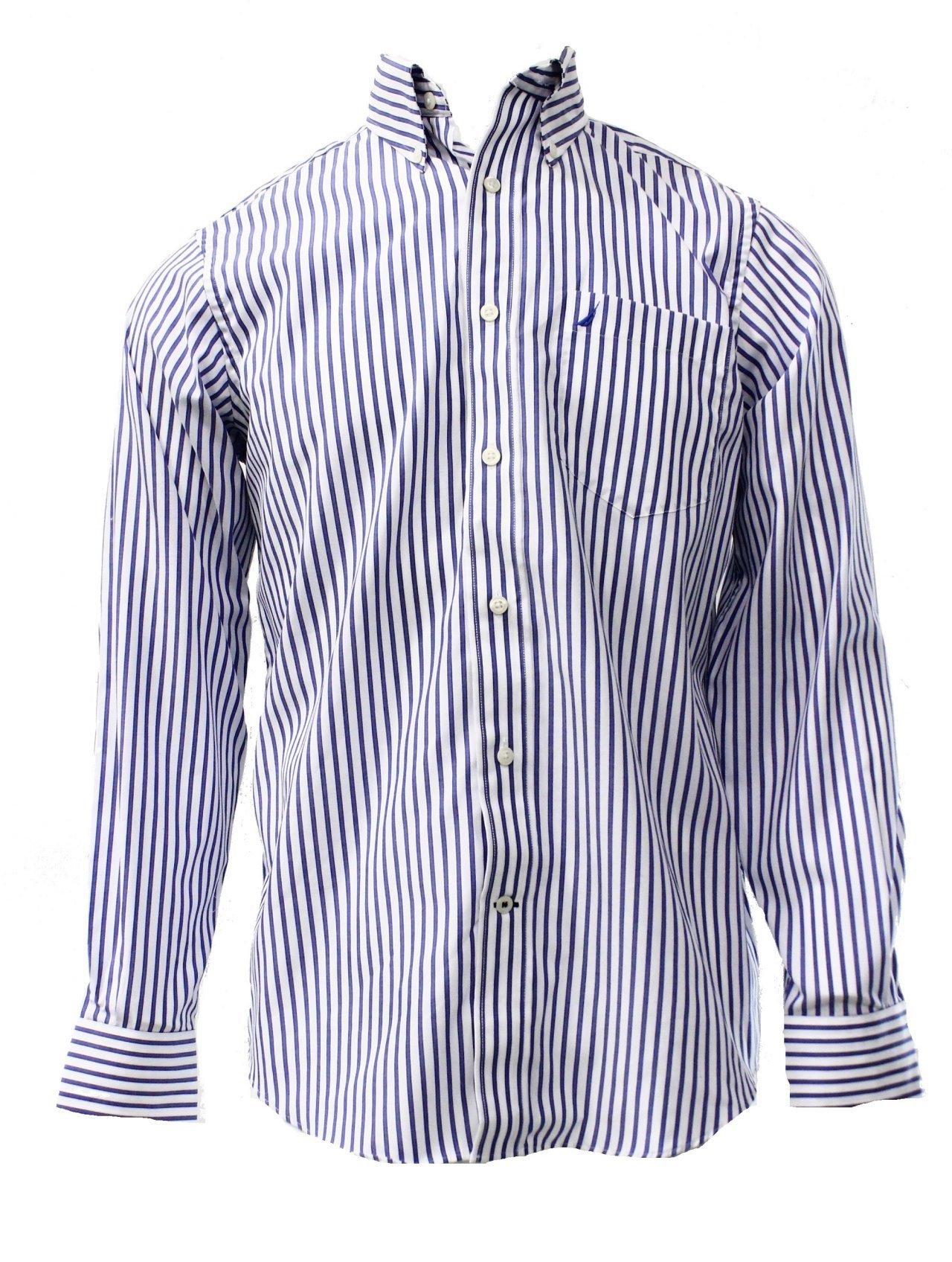 Nautica Men's Wrinkle-Resistant Striped Button-Down Shirt
