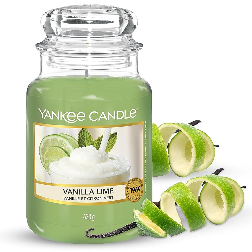 Immagine del prodotto Yankee Candle Candela Profumata In Giara Grande, Calce Alla Vaniglia, Durata Fino A 150 Ore, Calce Alla Vaniglia, 10.7 x 10.7 x 16.8 cm, 623 grammi