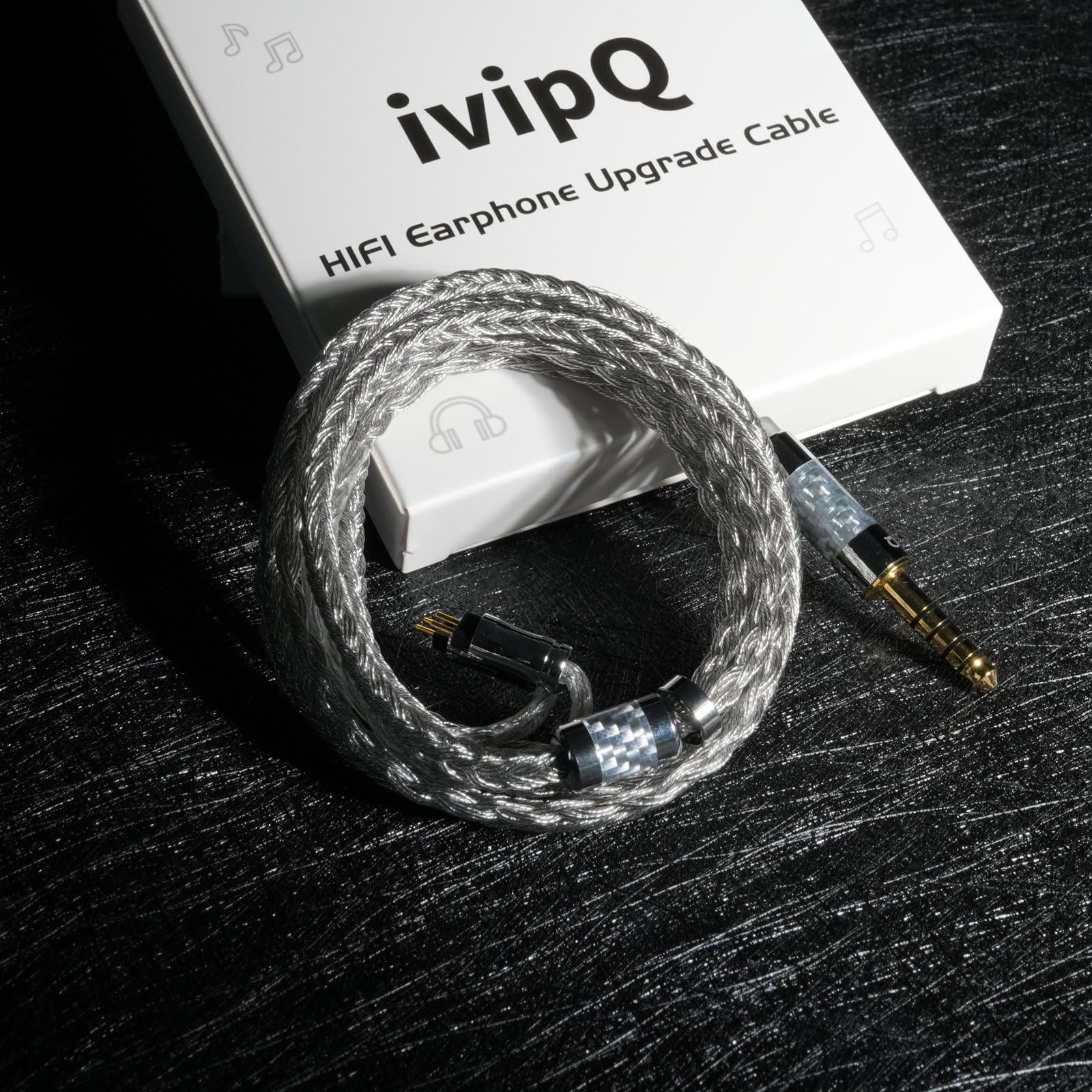 Amazon.co.jp: ivipQ 24コア 銀メッキ IEMケーブル 4.4mmバランスから2