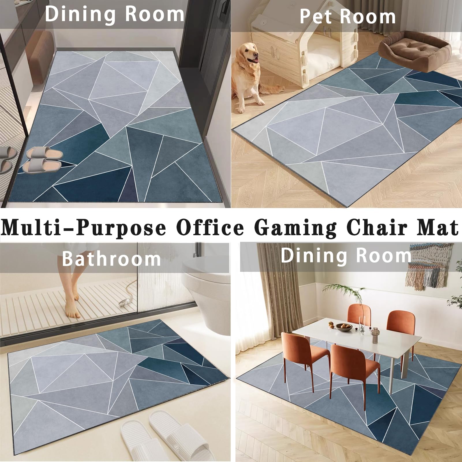 Protector Suelo Silla Ruedas, Alfombra Silla Escritorio Antideslizante, Alfombra Silla Gaming, Alfombra Oficina para Silla con Ruedas, Alfombra Protectora Suelo Silla, Alfombra Gamer 140 x 160 cm
