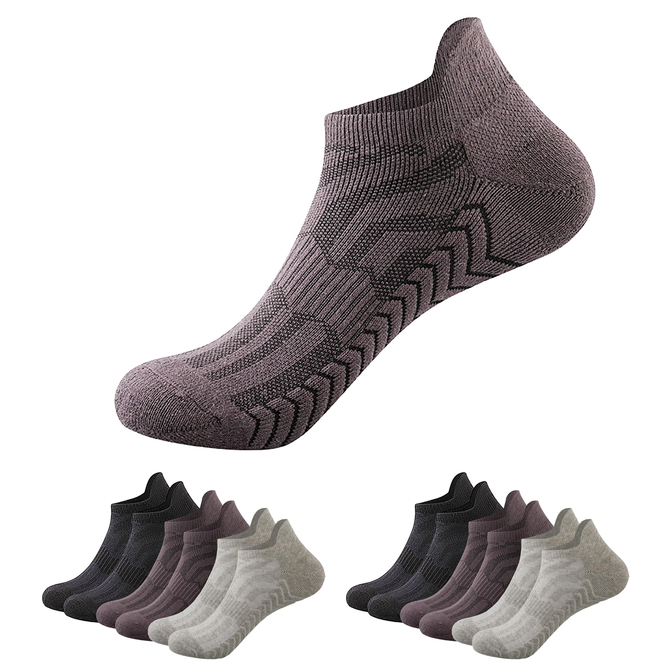 Pack de Calcetines Deportivos Tobilleros de Moda | Unisex, Algodón Grueso Medio y Transpirable con Sistema de Ventilación y Amortiguación | Talla Única 36-43 EU