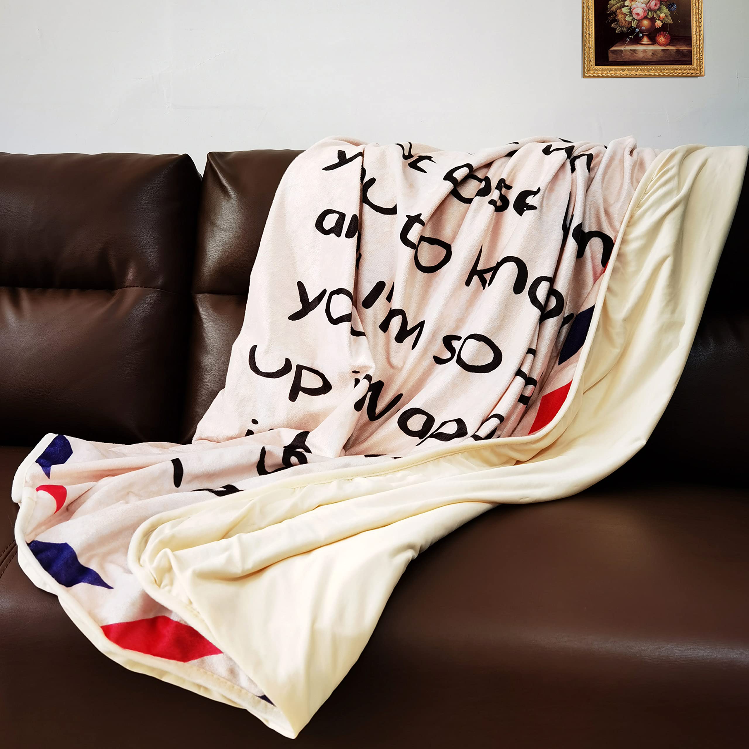 Throw Blanket for Dad from Daughter or Son Double Sided Soft Bed Blankets for Dad 50x60