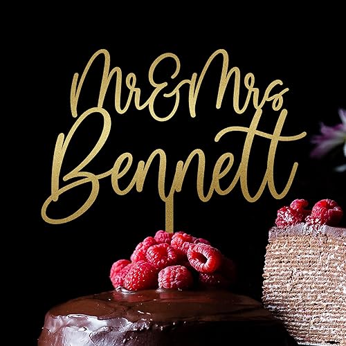 Miniatura 4 de Personalized Birthday Cake TopperCustom Script Cake Topper for Birthday and PartyCustomizable Cake TopperGold Silver