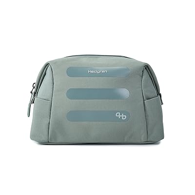 Hedgren Break Toiletry Bag Cosmetic Case Grey/Green, Polyester