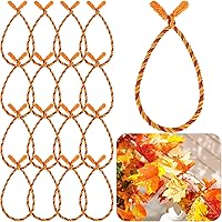 Vista 32 de Zhengmy 16 lazos de guirnalda de Navidad de 20 pulgadas, lazos decorativos de Navidad para barandilla, reutilizables y flexibles, para decoración