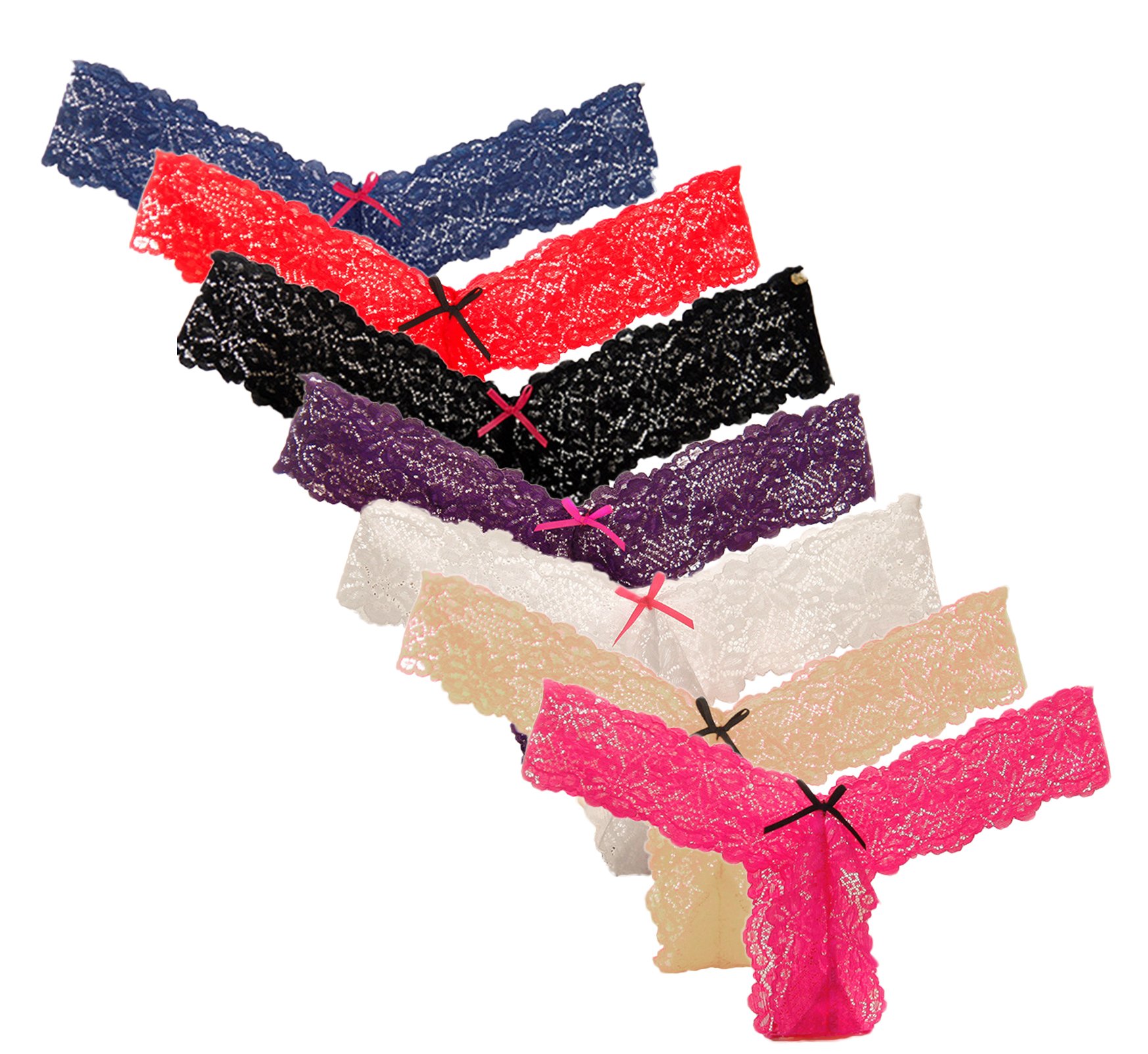 Gemini_mallWomen Sexy Knickers Lace Briefs Hipsters Ladies Panties Underwear Multipack, Pack of 7