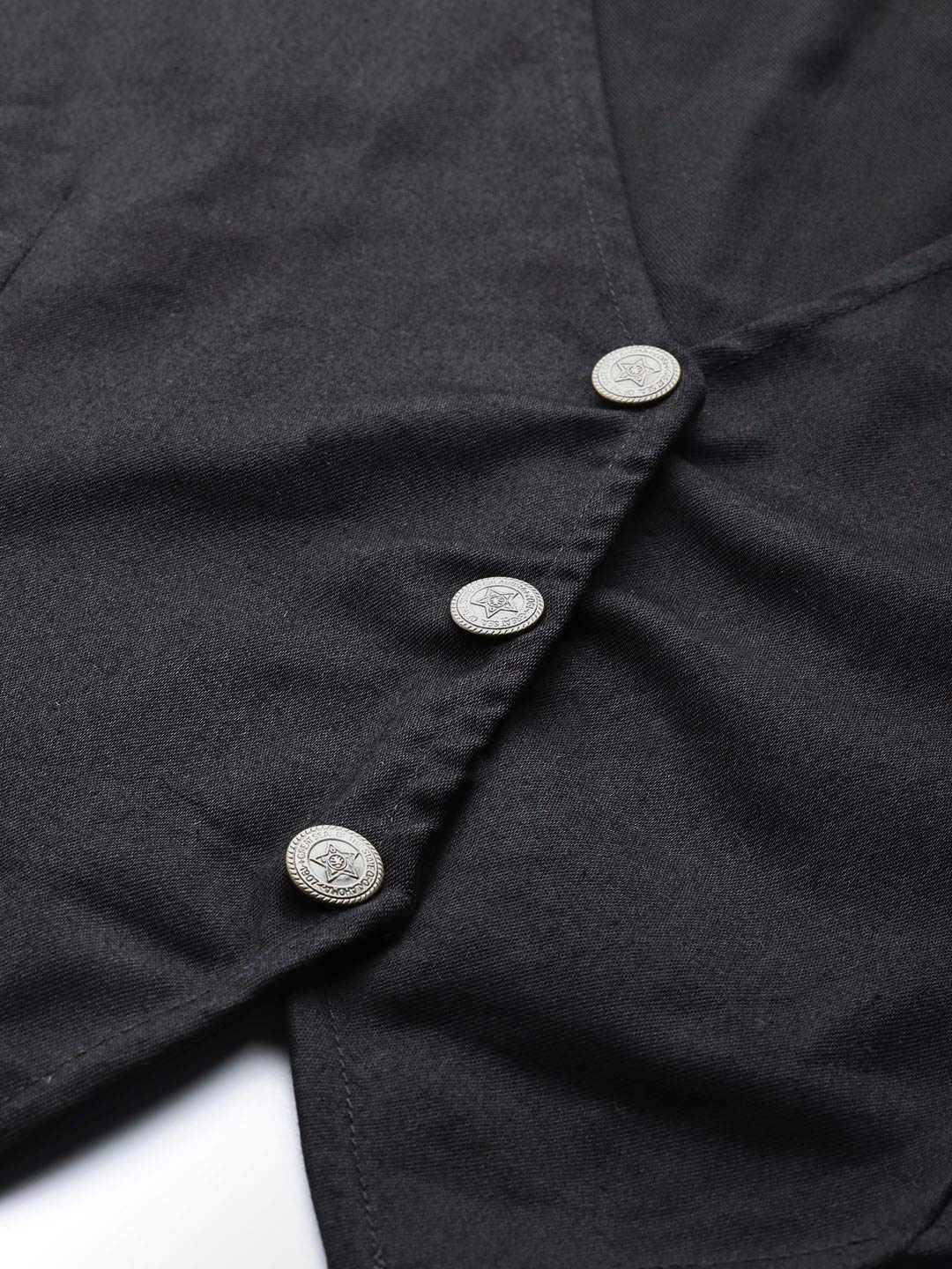 Cottinfab Women Black Solid Lightweight Waistcoat 3