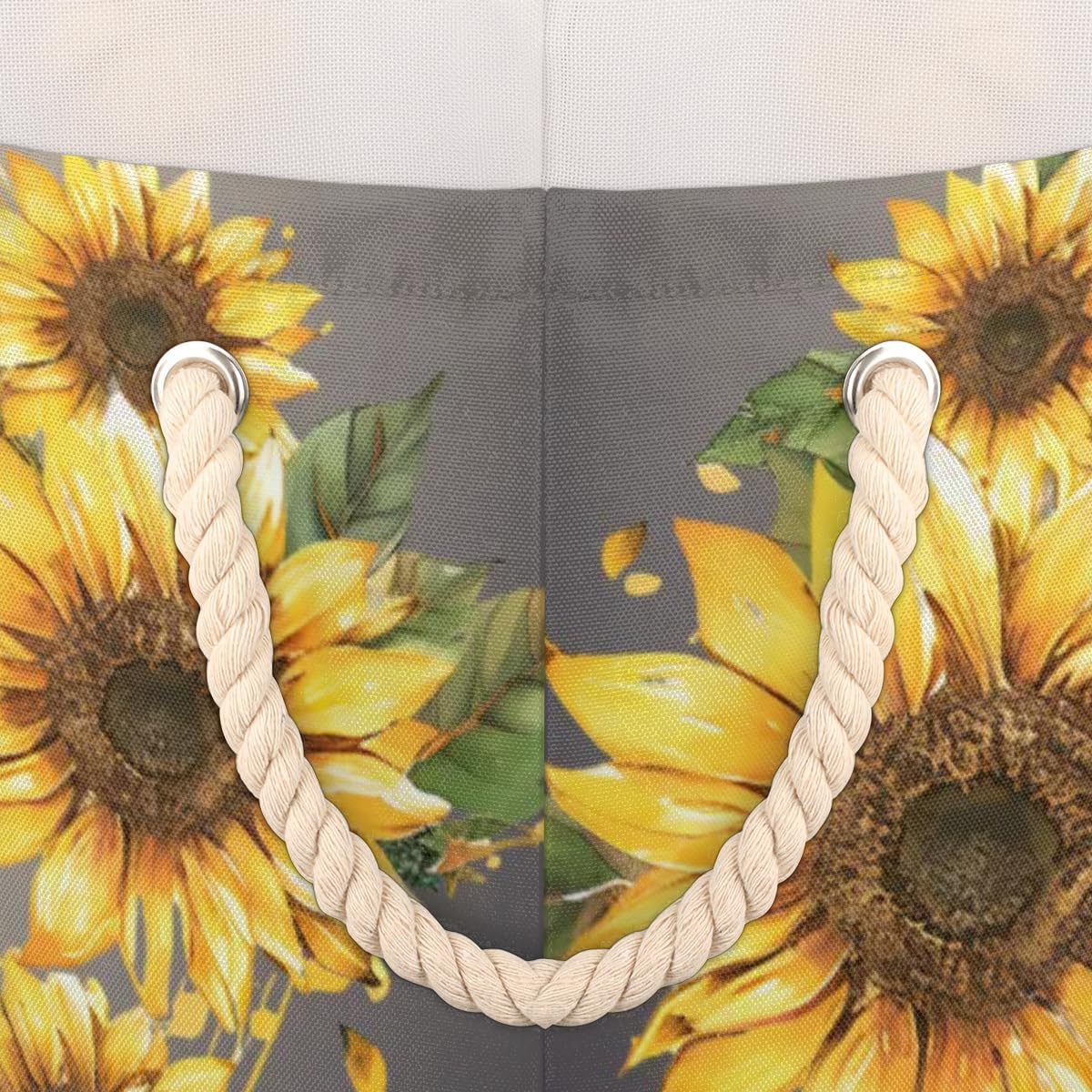 Large Round Laundry Basket Sunflower Cute Girls Toy Bins Organizers and Storage for Girls Canvas Collapsible Blanket Storage Basket Laundry Hamper Gift Baskets Bedroom Clothes Children Nursery