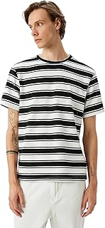 KOTON Mens Striped T-Shirt Modern