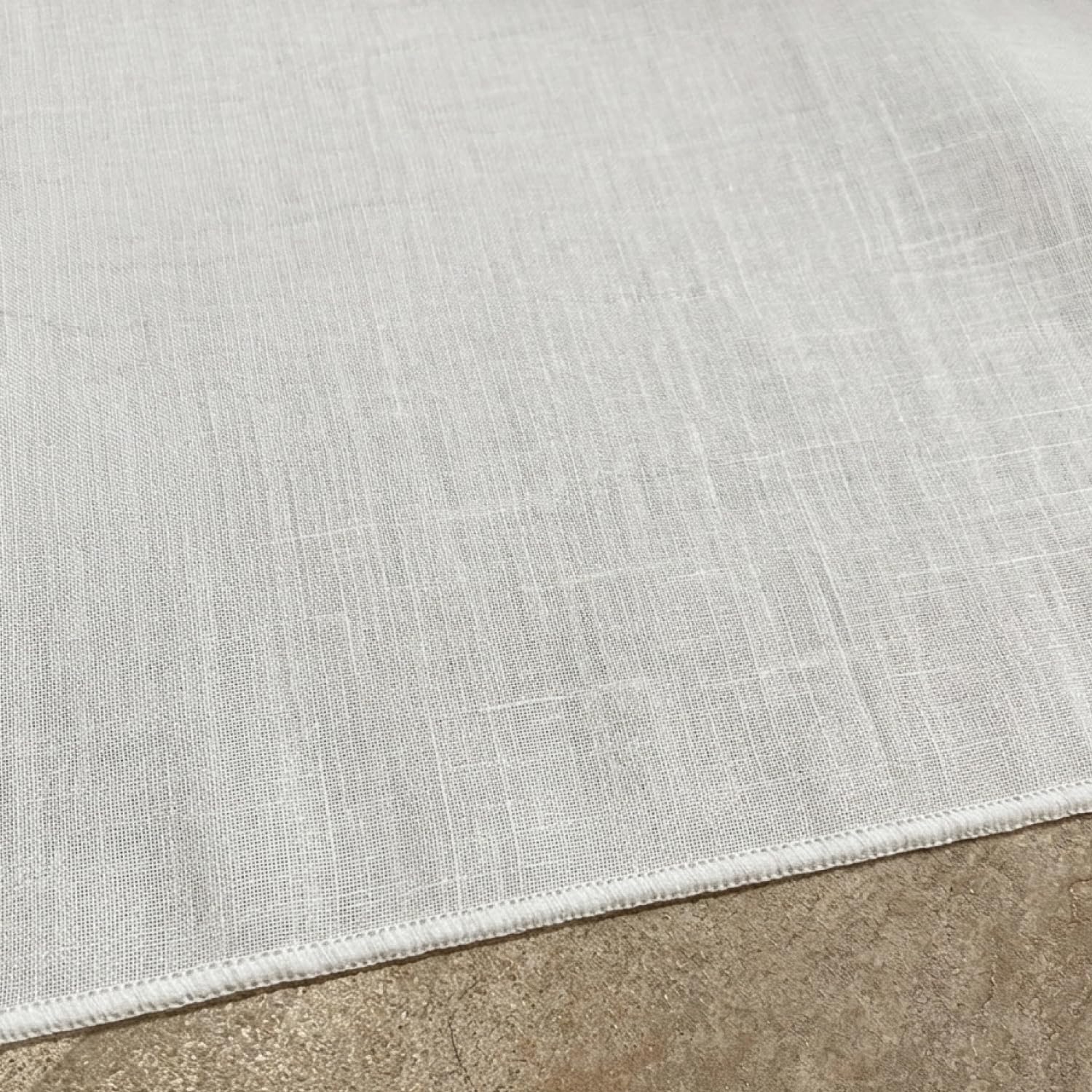 domus&trend Tenda Puro Lino 100% Made in Italy, Telo d'Arredo Grandi Altezze, Finitura Sartoriale Bastone e Binario, Semifiltranti 1 Pannello Tende per Interni Soggiorno (Bianco, 140 cm_x_310 cm)