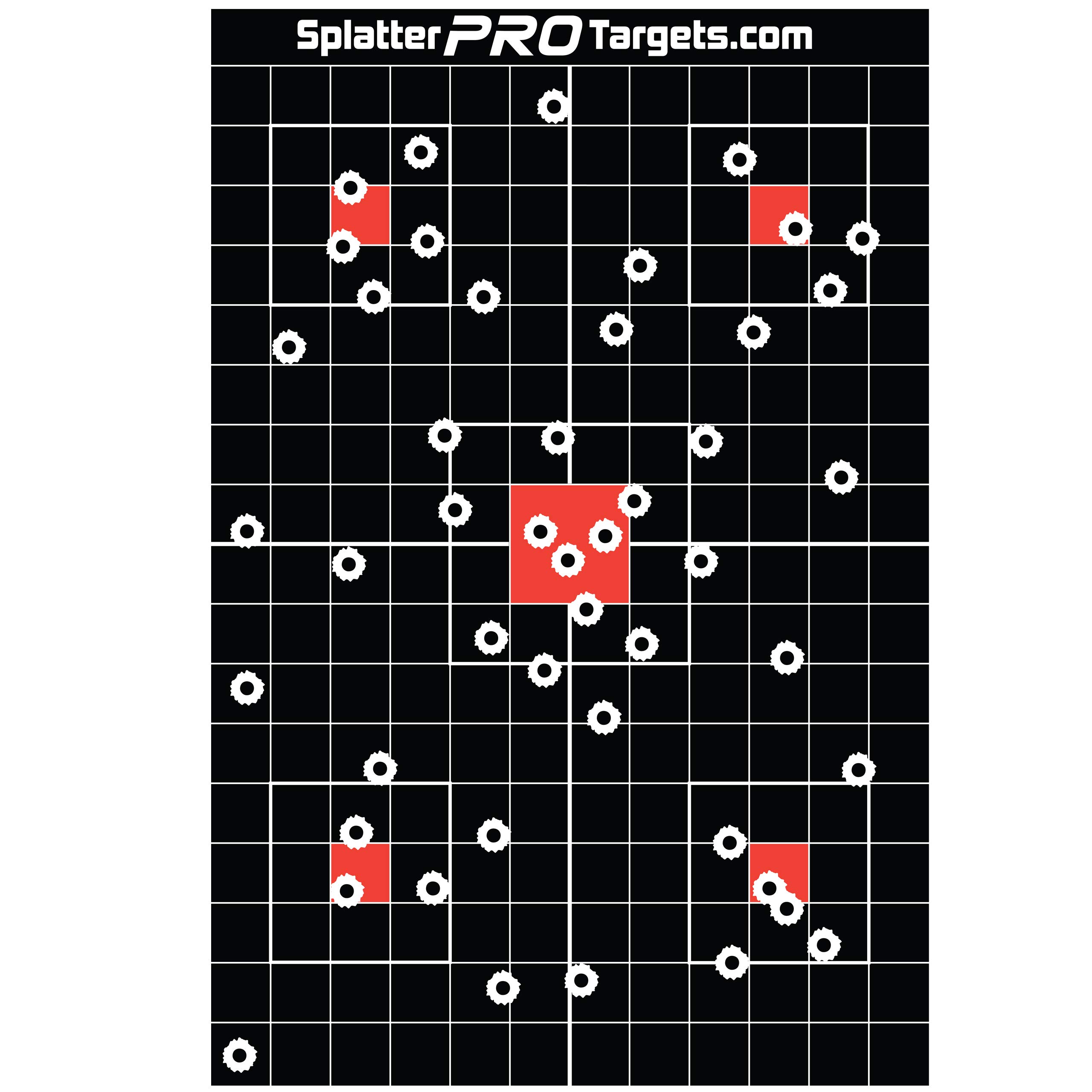 12x18 Splatter Targets. Shots Burst with a Bright Splatter Upon Impact. Instantly See Your Shots.