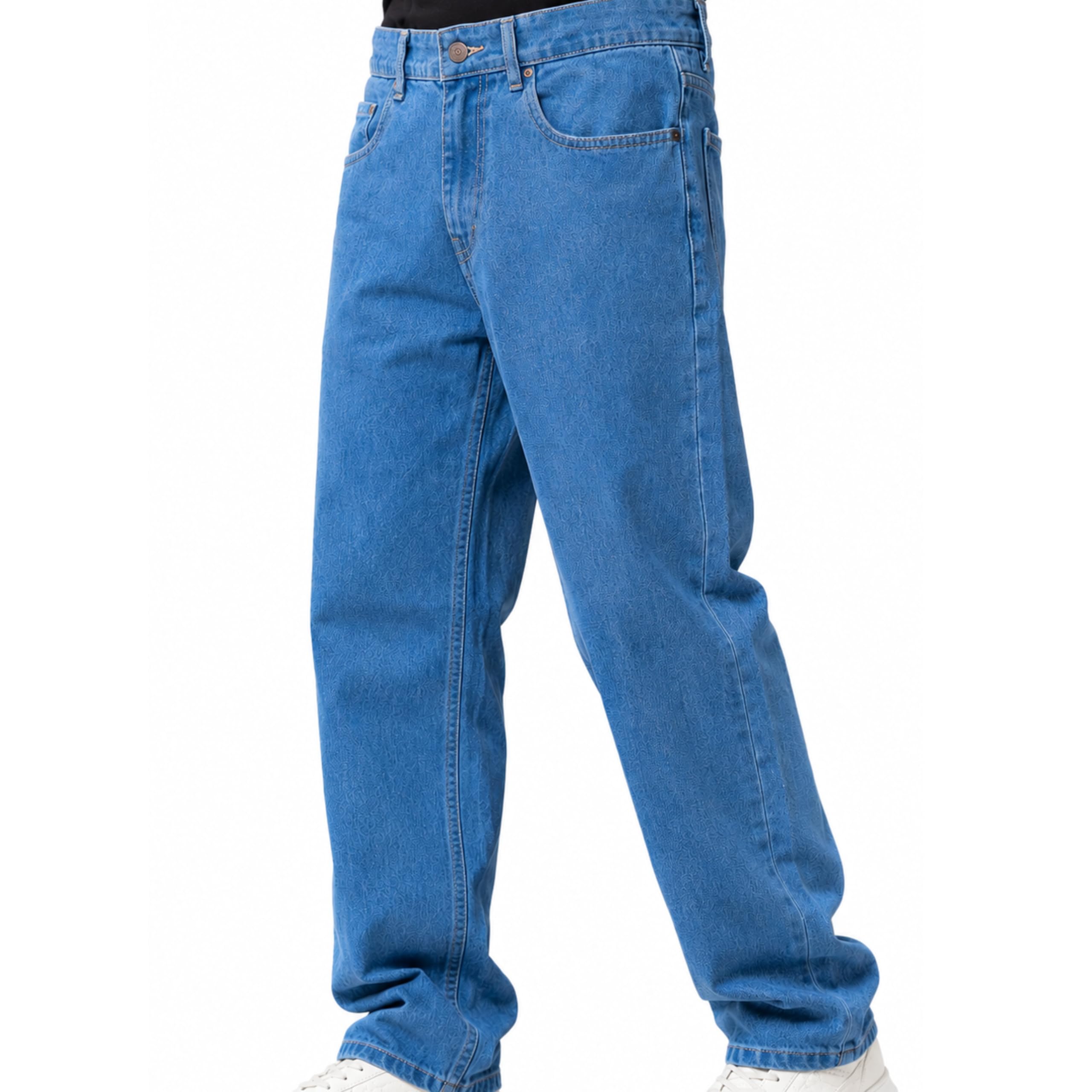 ROTUS Men's Straight Fit Stone Washed Denim Jeans for Men-picture-21