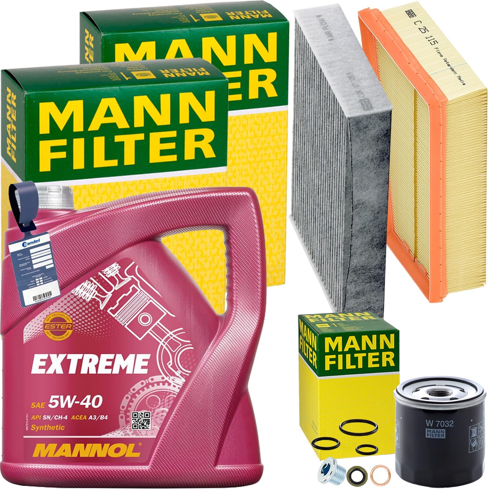 Mann Inspektionspaket+5L Mannol 5W-40 Öl