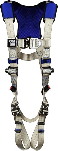 DBI-Sala 3M DBI-SALA ExoFit X100 - Arnés de escalada cómodo para escalar, protección contra caídas, OSHA, ANSI, anillos en D delanteros y traseros,