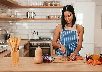 Amazon | 木製キッチン用品セット – 7ピース竹製調理ツールと