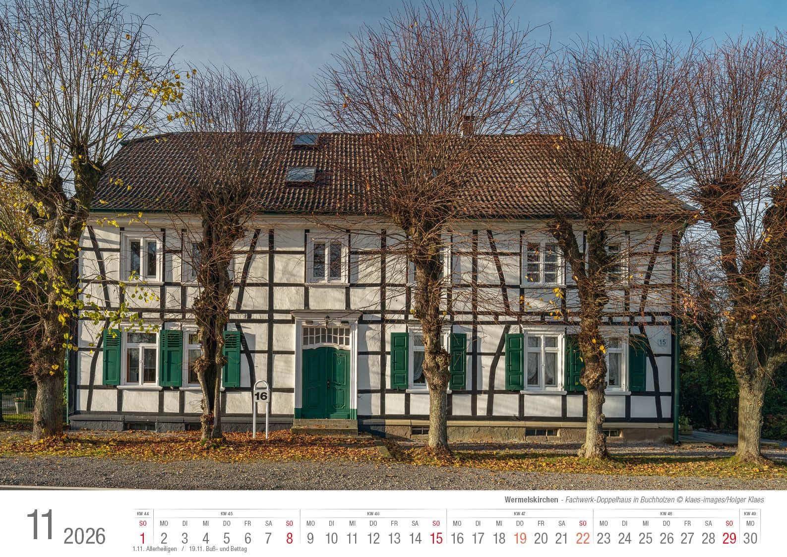 Wermelskirchen 2026 Bildkalender A3 Spiralbindung