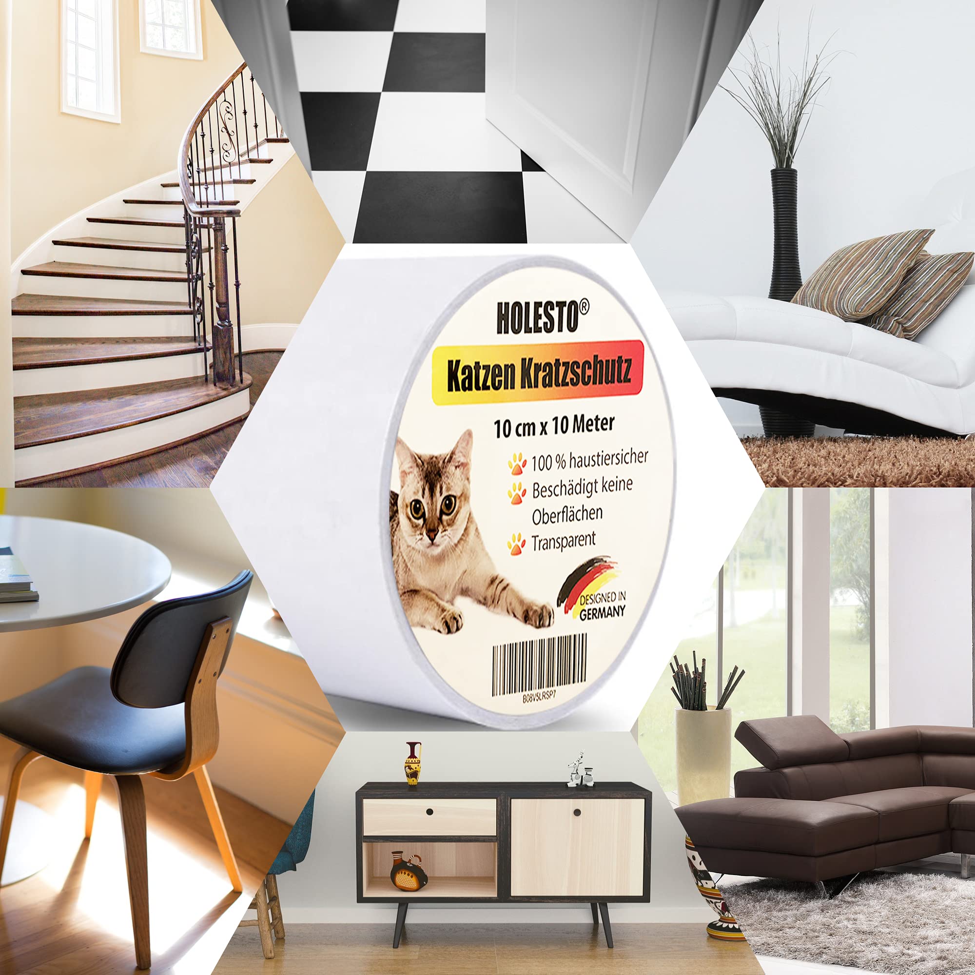 Pellicola Antigraffio Per Gatti Trasparente - 10m X 10cm, Protezione Per Divani E Mobili - Foto 12