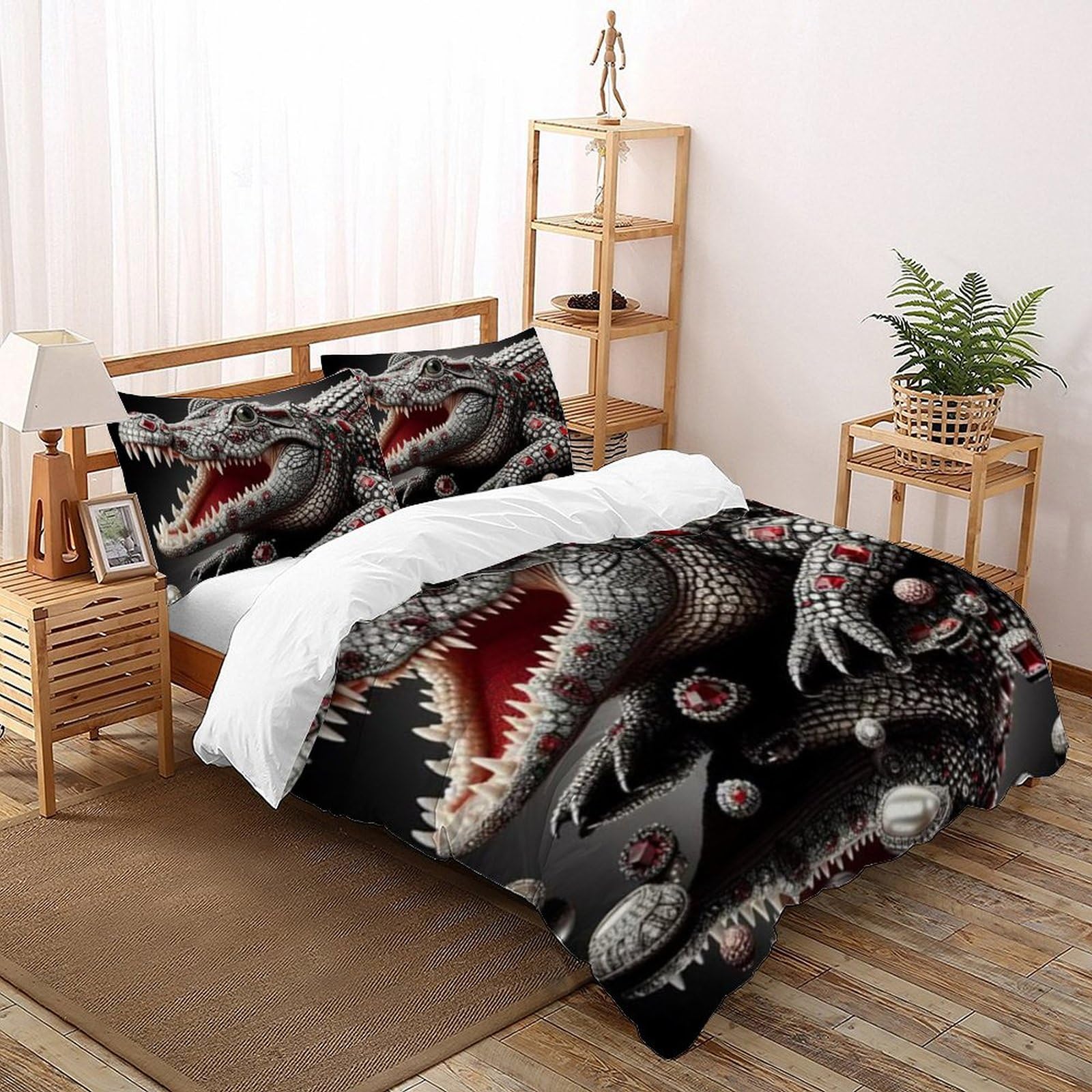 Housse de couette enfants les amphibiens pour décorer une chambre de petit aventurier
