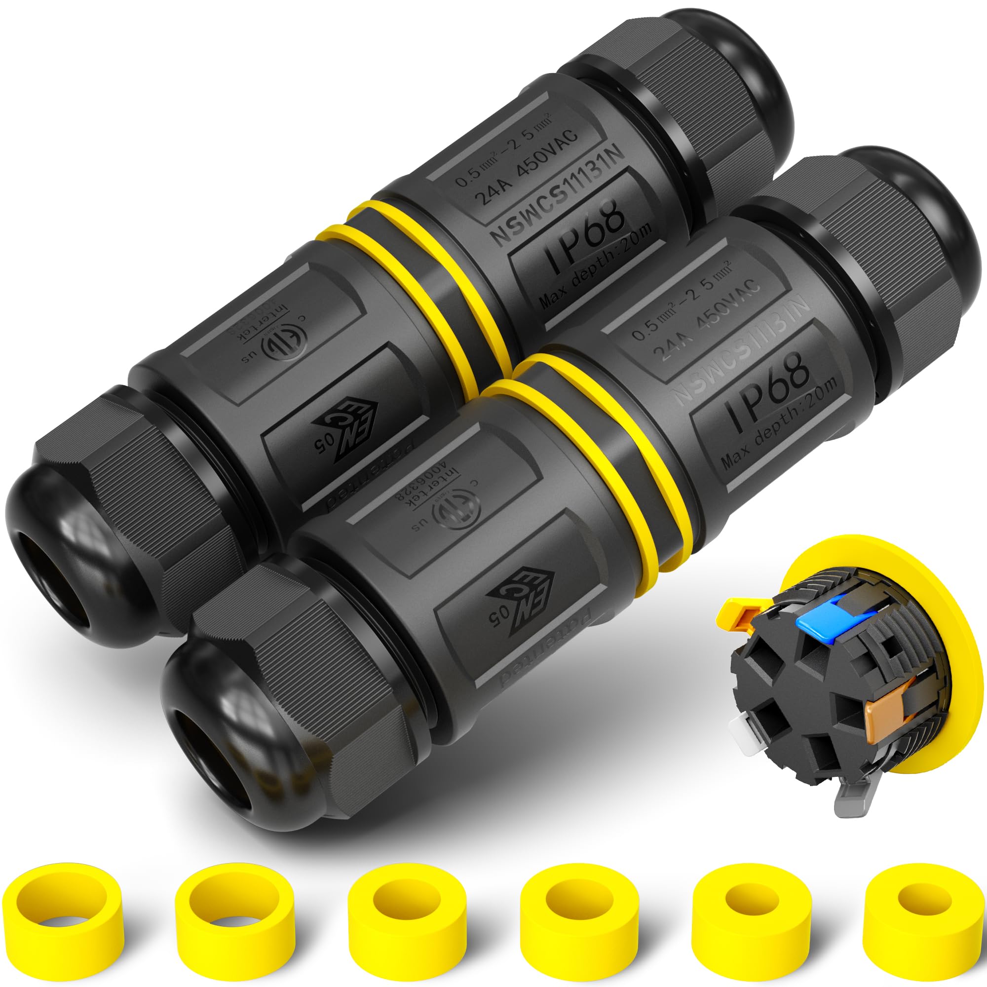 Connettore Elettrico Impermeabile Per Cavo IP68 Da Esterno Lunghezza 7.5 Cm - GOOBAY - IUPS - Foto 7