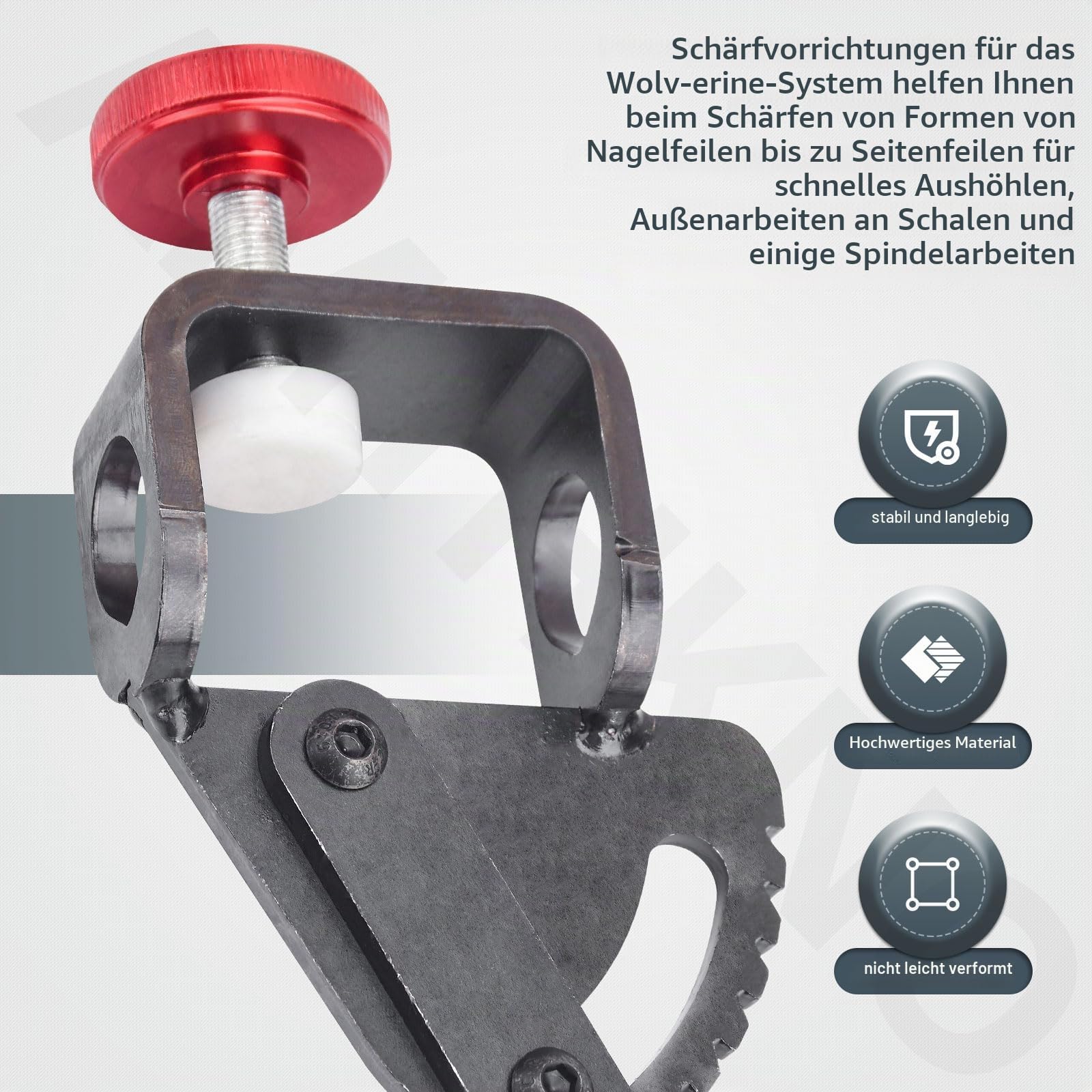 Vari-Grind-Aufsatz, Drechselwerkzeug für Wolverine-Schleifvorrichtungen, verbesserter Spannmechanismus hält Werkzeuge fest und verhindert das Rollen. Funktioniert mit Werkzeugen bis zu 1,9 cm