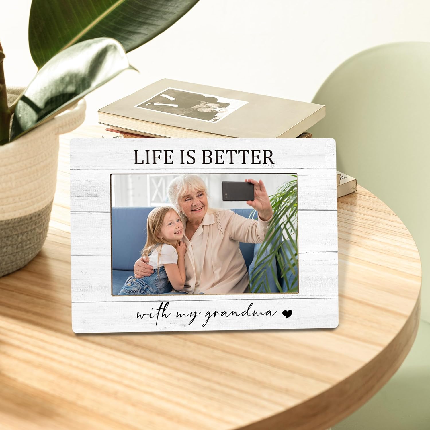 Grandma Picture Frames, Grammy Picture Frame, GrandmaGifts for Nana Gigi From Grandkids, Grandma Photo Frame 4X6, Life is Better With Grandma Wooden Photo Picture Frames for Desk Tabletop Decor - Image 2