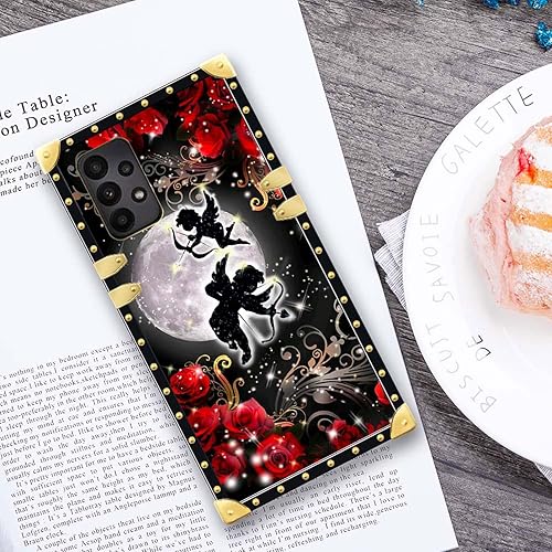 Miniatura 6 de DAIZAG Funda compatible con Samsung Galaxy A23 5G, funda protectora de TPU suave dorada a prueba de golpes para regalo, ángeles bajo la luz de la