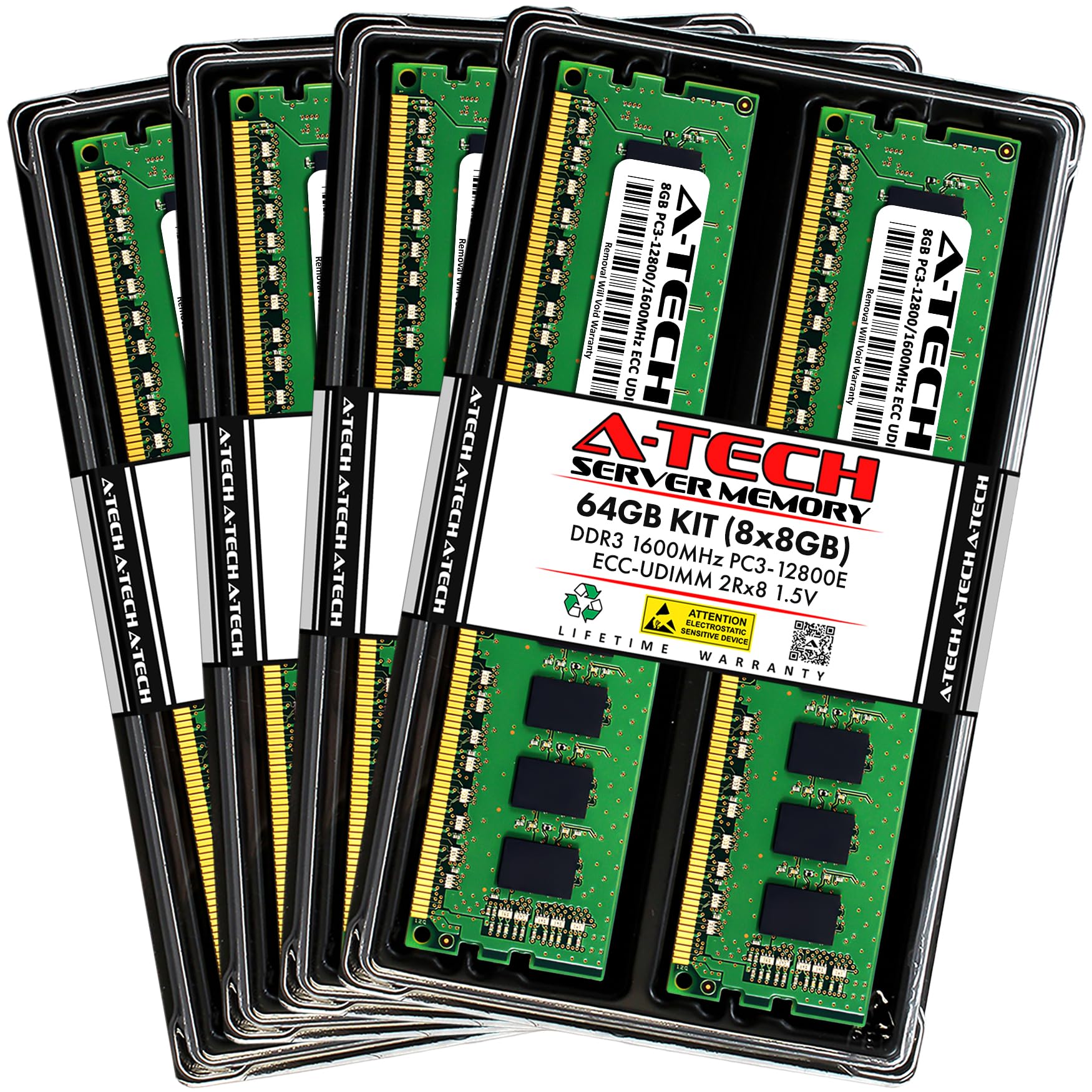 A-Tech 64GB Kit (8x8GB) RAM for HP Z420, Z620, Z820 | DDR3 1600MHz