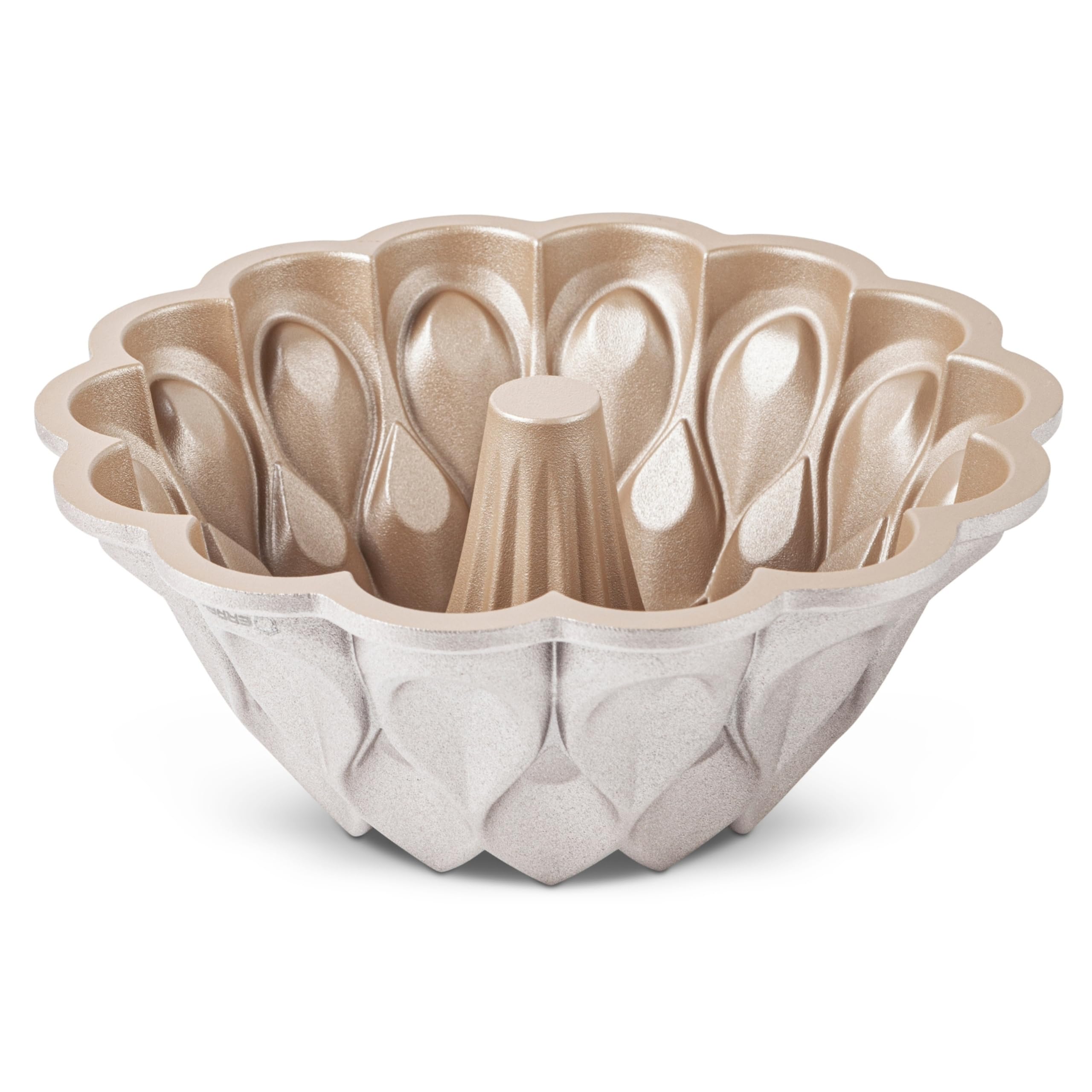 Erreke Forma do Babki do Piekarnika, Podwójna Powłoka Nieprzywierająca, Wytrzymałe Odlewane Aluminium, Savarin Równomierne Pieczenie, Wypieki, Kolor Różowe Złoto, 24 cm, 2,5 litra, Blaze