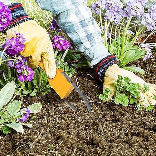 Miniatura 7 de Herramienta de eliminación de malezas manual de acero inoxidable mejorada, diseño de bucle de hierro y cuchillas afiladas, desmalezadoras manuales