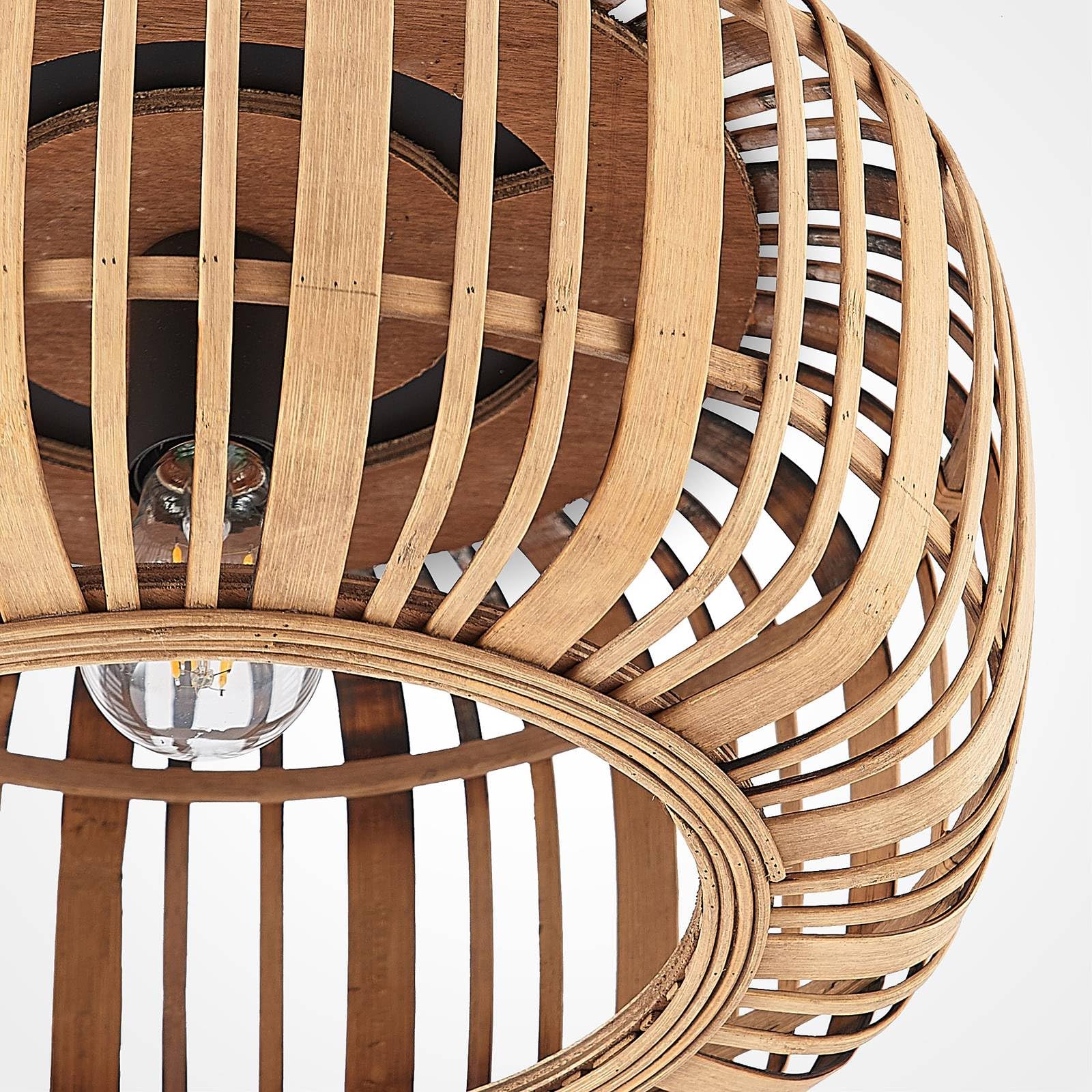 Lindby Deckenlampe Canyana (Landhaus, Vintage Rustikal) aus Holz (1 flammig E27) - Deckenleuchte Lampe Wohnzimmerleuchte