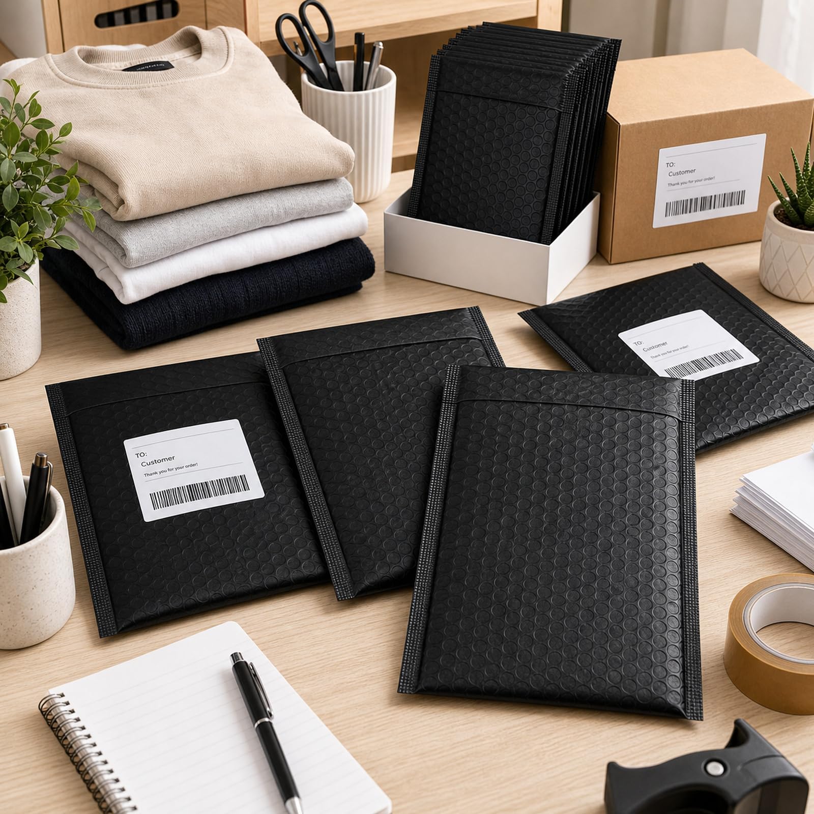 STARVAST 30 Pcs Enveloppes à Bulles, Enveloppe Matelassée 10.5 x 15Inch / 216 x 381MM, Enveloppe Expedition Imperméable - Noir