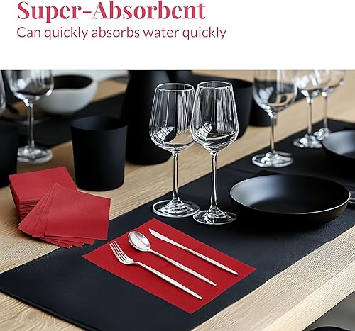 Vista 58 de Prestee 200 toallas de mano de papel desechables que se sienten como servilletas de lino, 2 capas, toallas de invitados, servilletas de papel