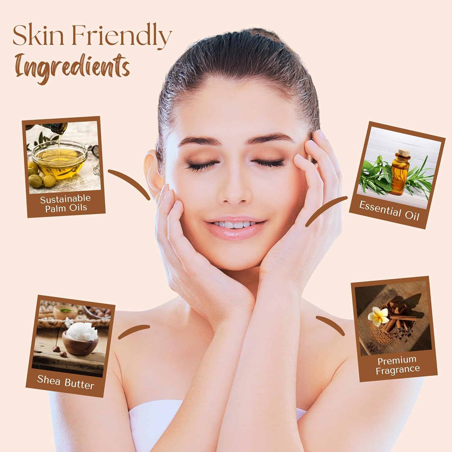 Wavertree & London Vanilla, Cedarwood & Cinnamon Scented Natural Soap (8 Bars), 7oz Moisturizing French Triple Milled Soap Bars enriched with shea butter, Plant Oil Bath & Body Bars for All Skin Types