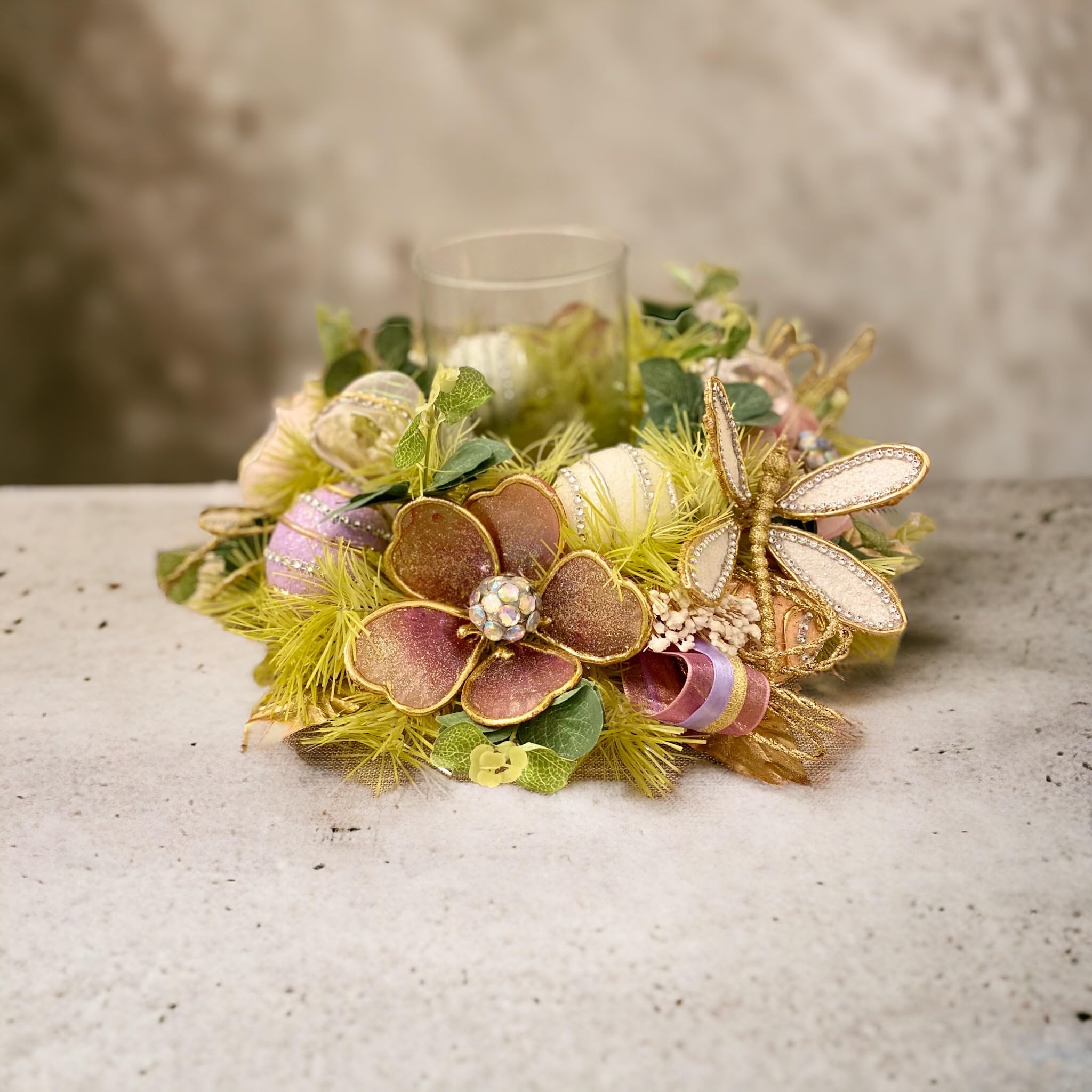 Easter Elegant Tabletop Hurricane Premium Easter Decorations- HOLIDAY TREE